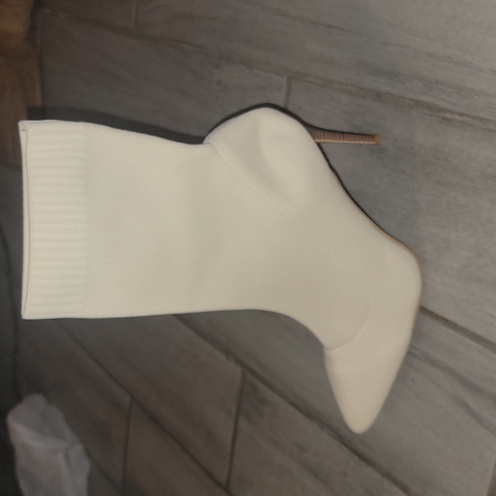 Off White sweater boots